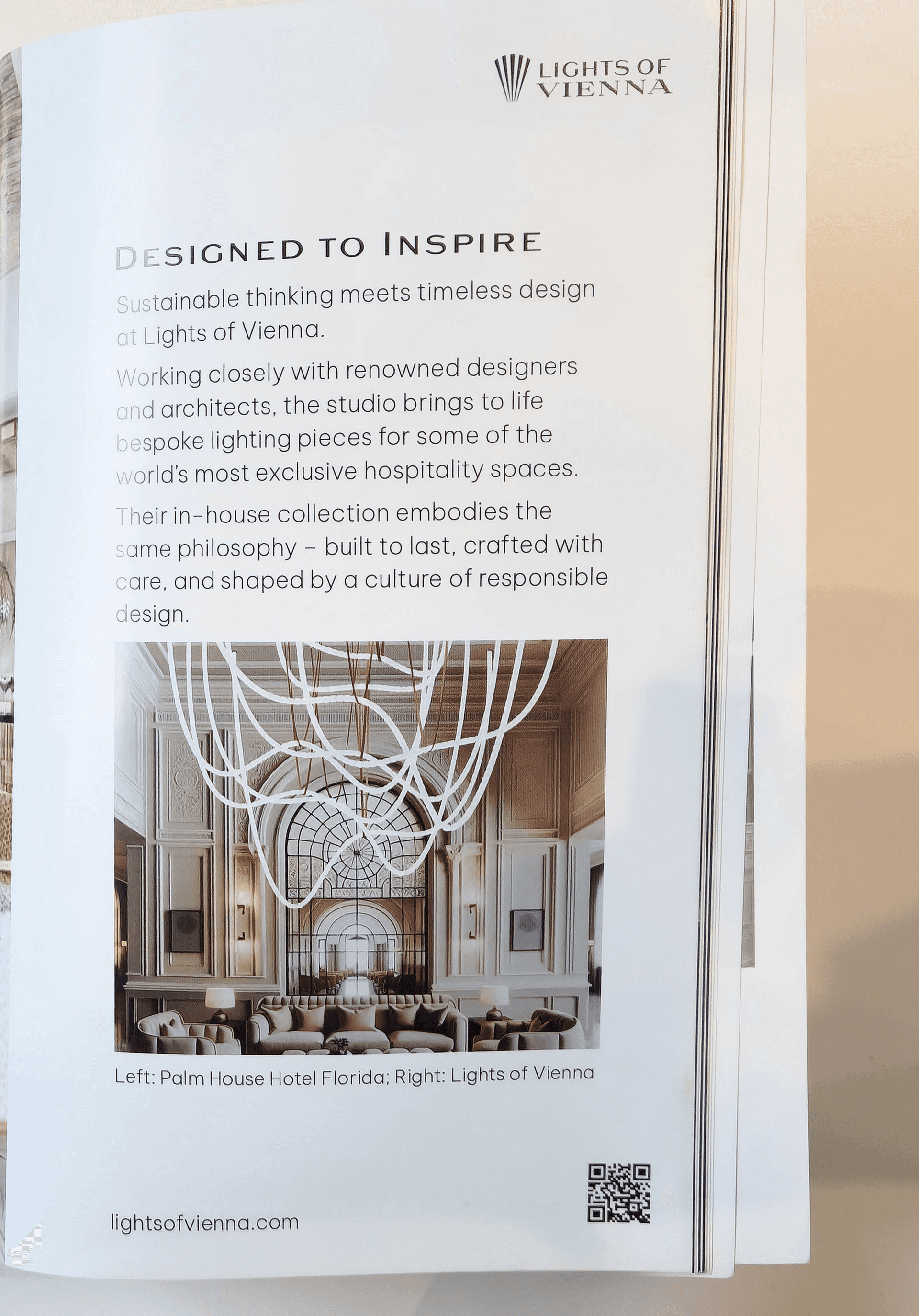 Article in the Interior Design Yearbook 2026 featuring Lights of Vienna and their bespoke chandelier designs