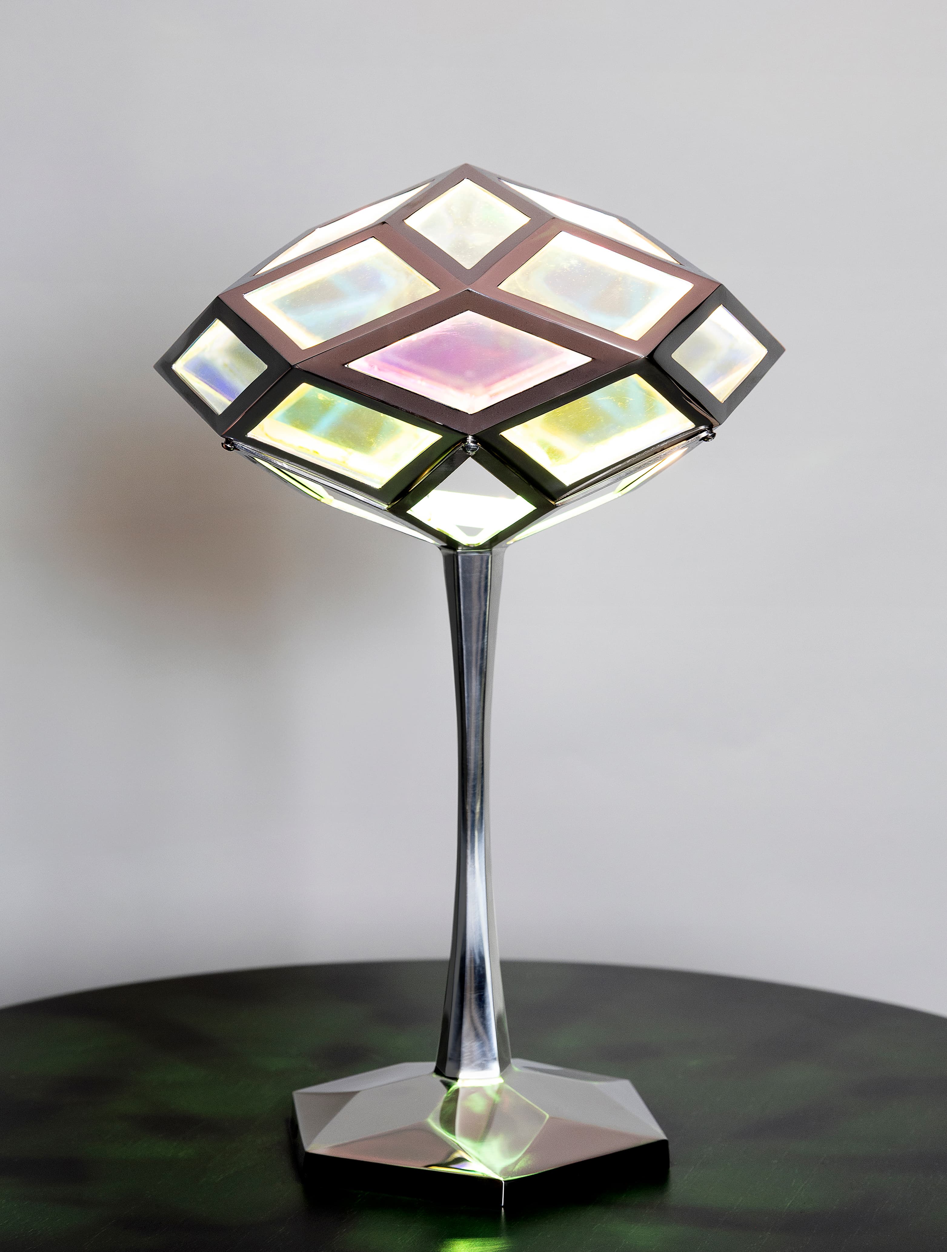 Tischlampe poliertes Edelstahl